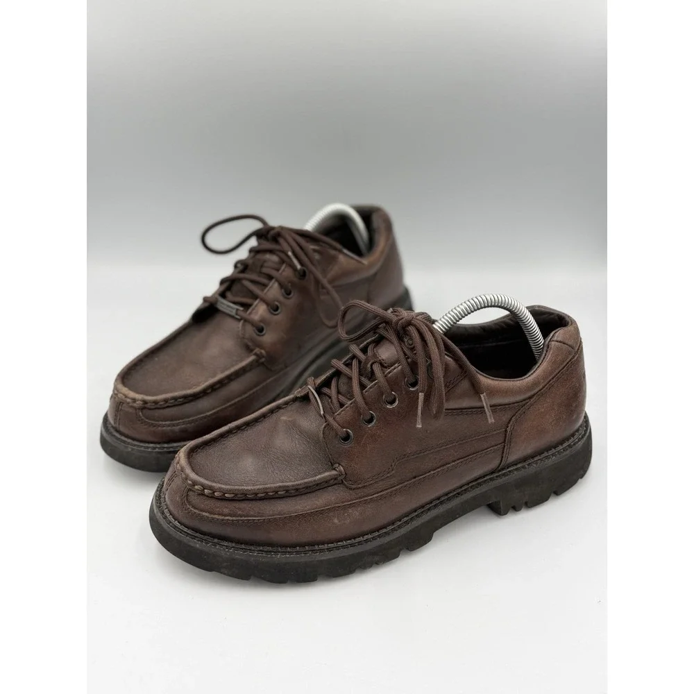 ROCKPORT Waterproof Hydro-Shield Oxford Shoes Mens Size 9.5 Brown Leather 500657